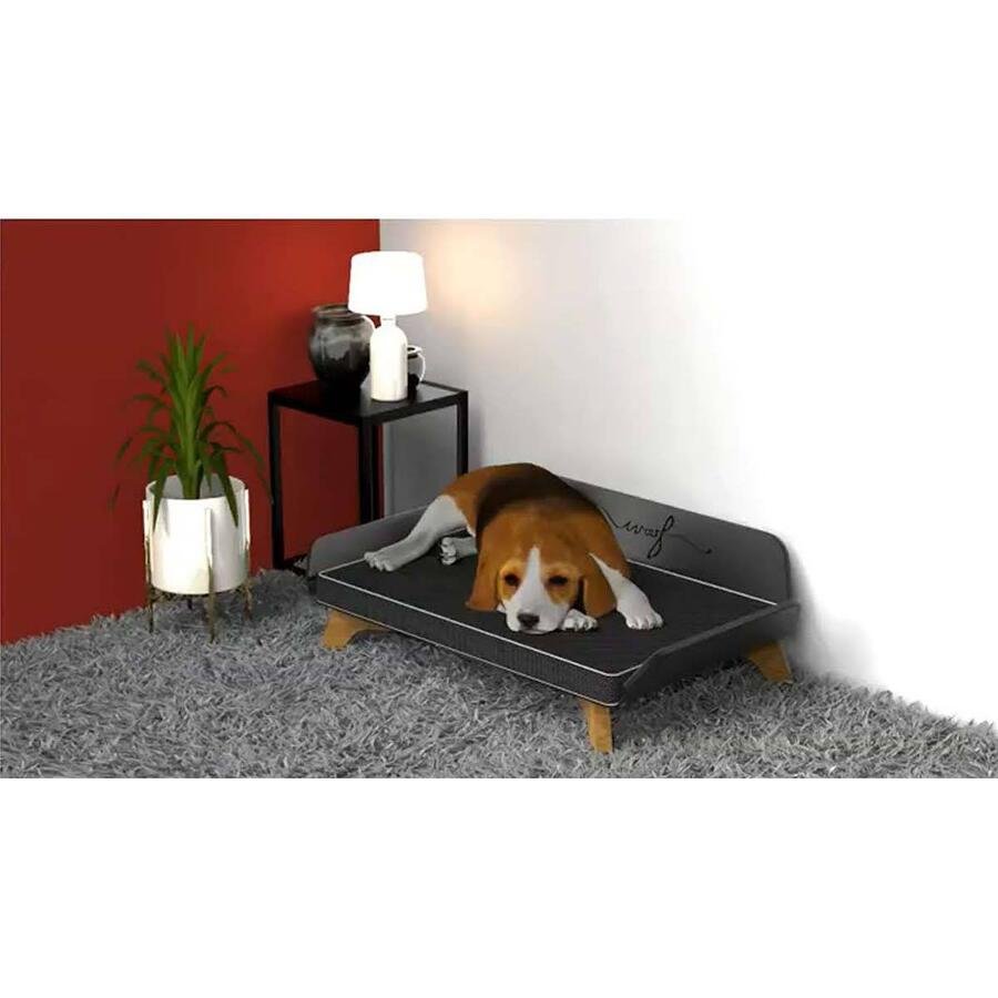 Indipets Voff Mat Black Dog Sofa Bed - Image 3
